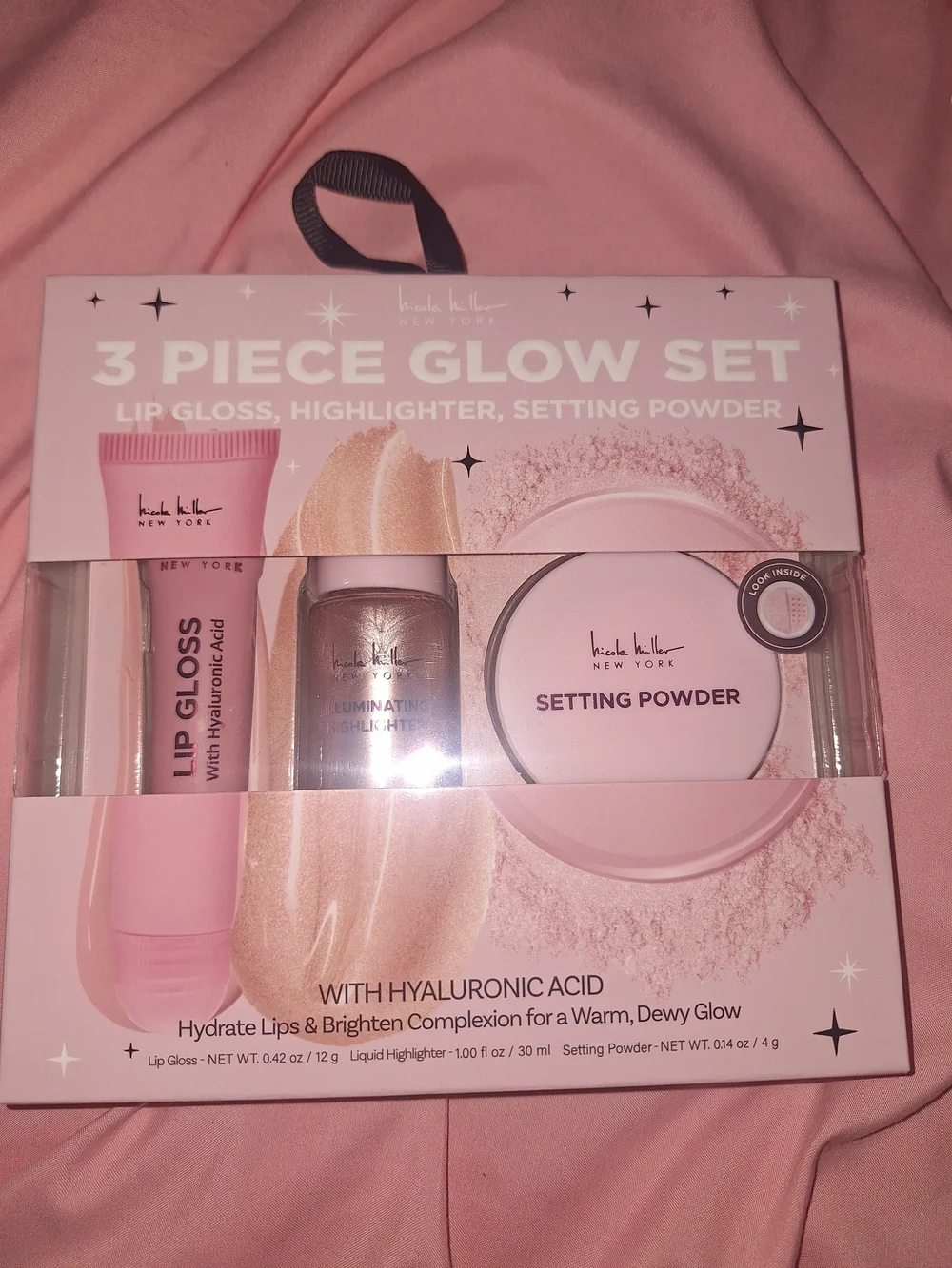 Nicole Miller 3-Piece Glow Set - Pink
